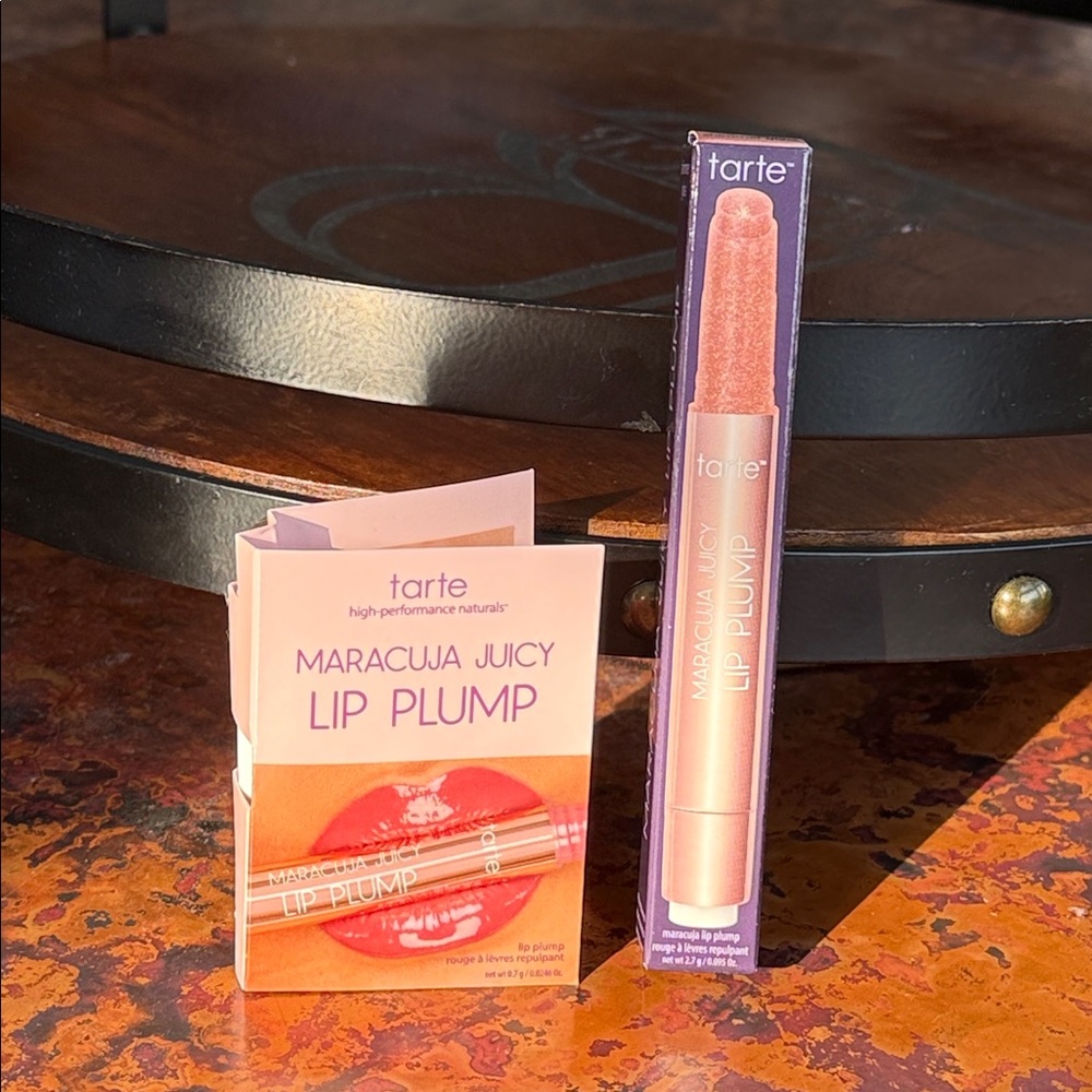 NEW Tarte Maracuja Juicy Lip Plump Rosy Copper Shimer Glass-Full & Primrose-Trvl - Picture 3 of 8
